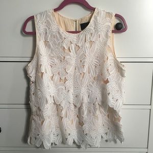 Anthropologie Dolce Vita White Flower Lace Top